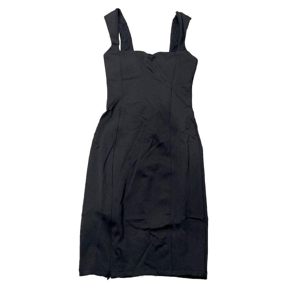 NWT TA3 Squarey Pencil Midi Dress XL Reg/Long Black Side Slit Shapewear‎  Corset